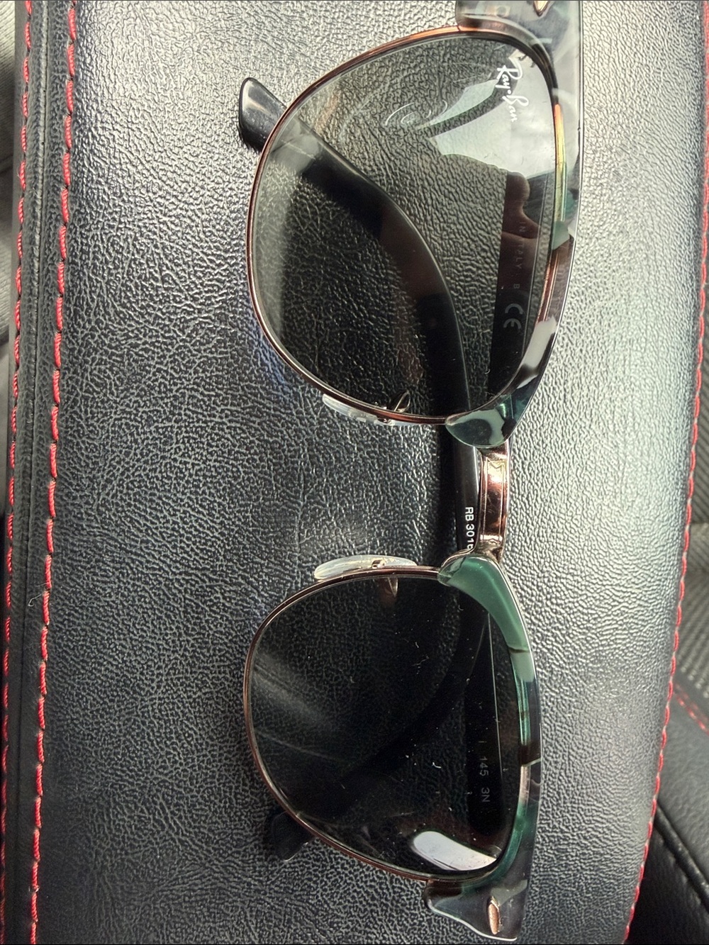 Ray-Ban Sunglasses - Green Tortoiseshell/Brown Frame with Dark Lenses